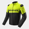 SHIMA DRIFT MEN MOTORCYCLE JACKET BLACK YELLOW FLUO
