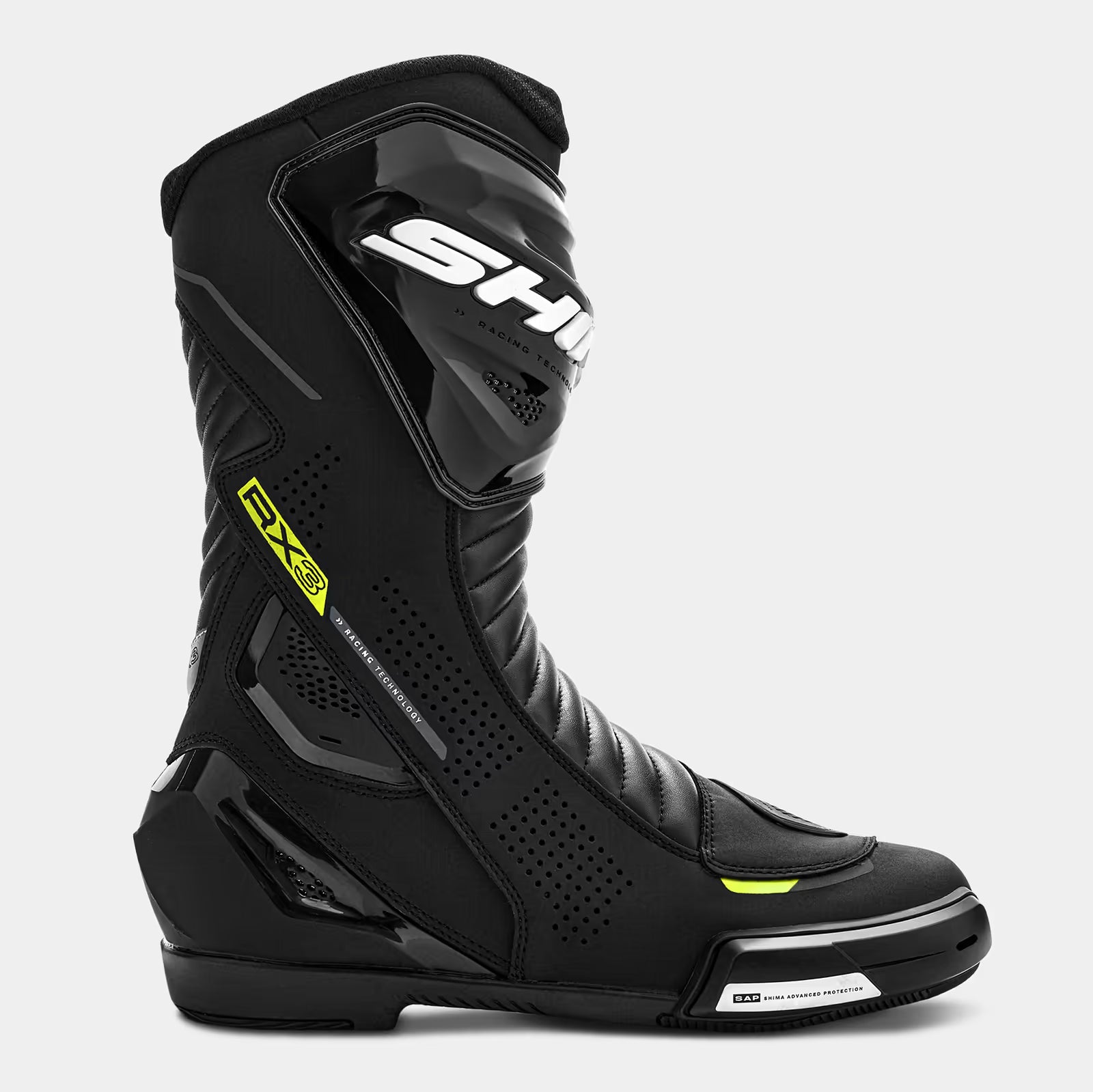 SHIMA RX-3 MEN MOTORCYCLE TOURING BOOTS YELLOW FLUO