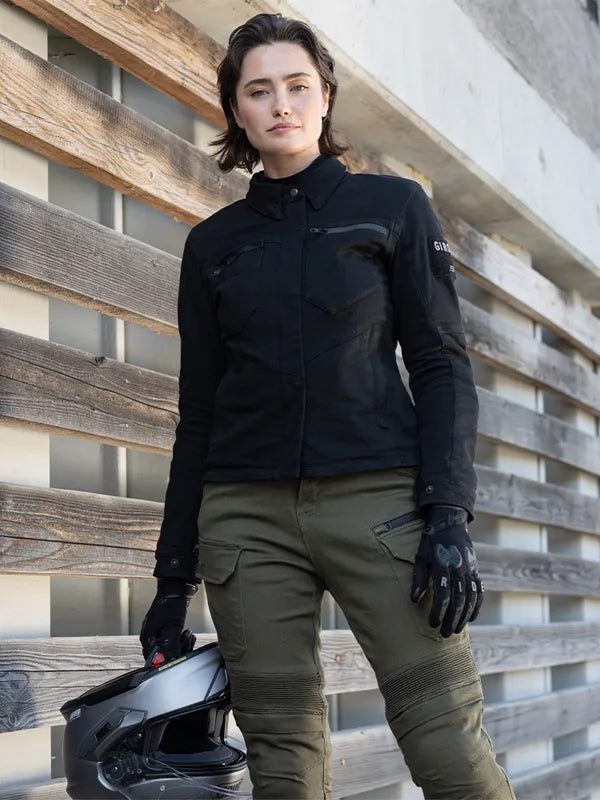 SHIMA GIRO LADY MOTORCYCLE JACKET BLACK