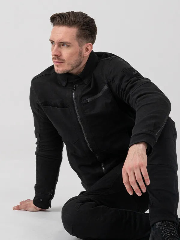 SHIMA GIRO MEN'S MOTORCYCLE JACKET BLACK