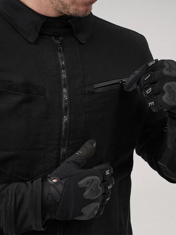 SHIMA GIRO MEN'S MOTORCYCLE JACKET BLACK