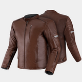 SHIMA HUNTER 2.0 MOTORCYCLE LEATHER JACKET BROWN