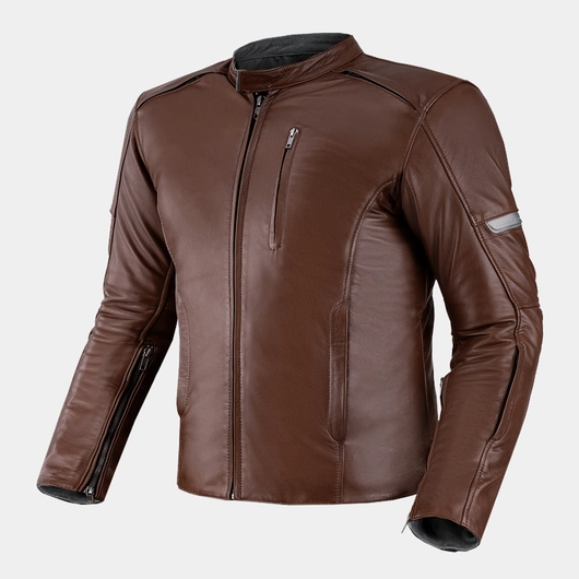 SHIMA HUNTER 2.0 MOTORCYCLE LEATHER JACKET BROWN