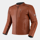 SHIMA HUNTER 2.0 MOTORCYCLE LEATHER JACKET LIGHT BROWN