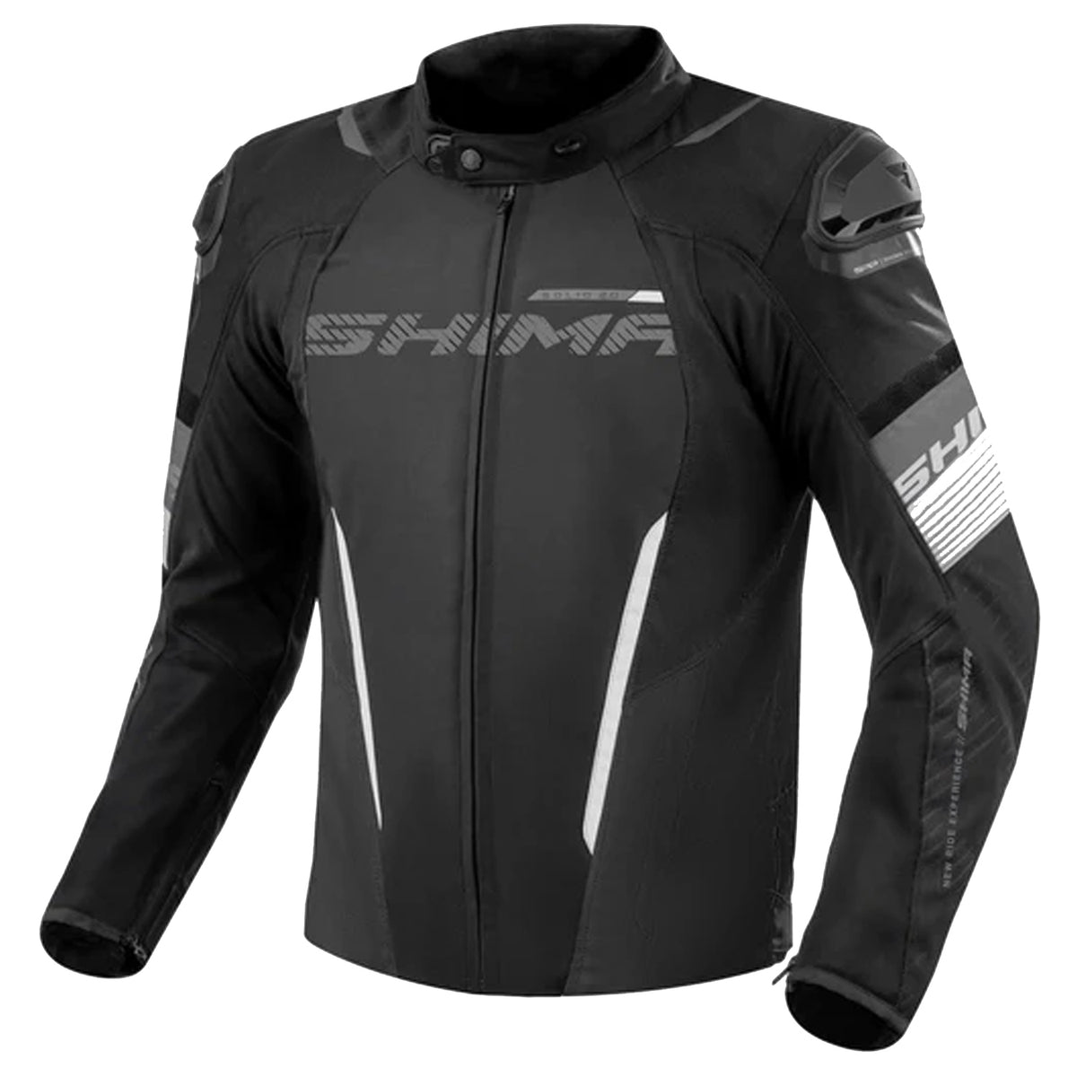 SHIMA SOLID 2.0 MEN'S MOTORCYCLE TEXTILE JACKET BLACK/WHITE