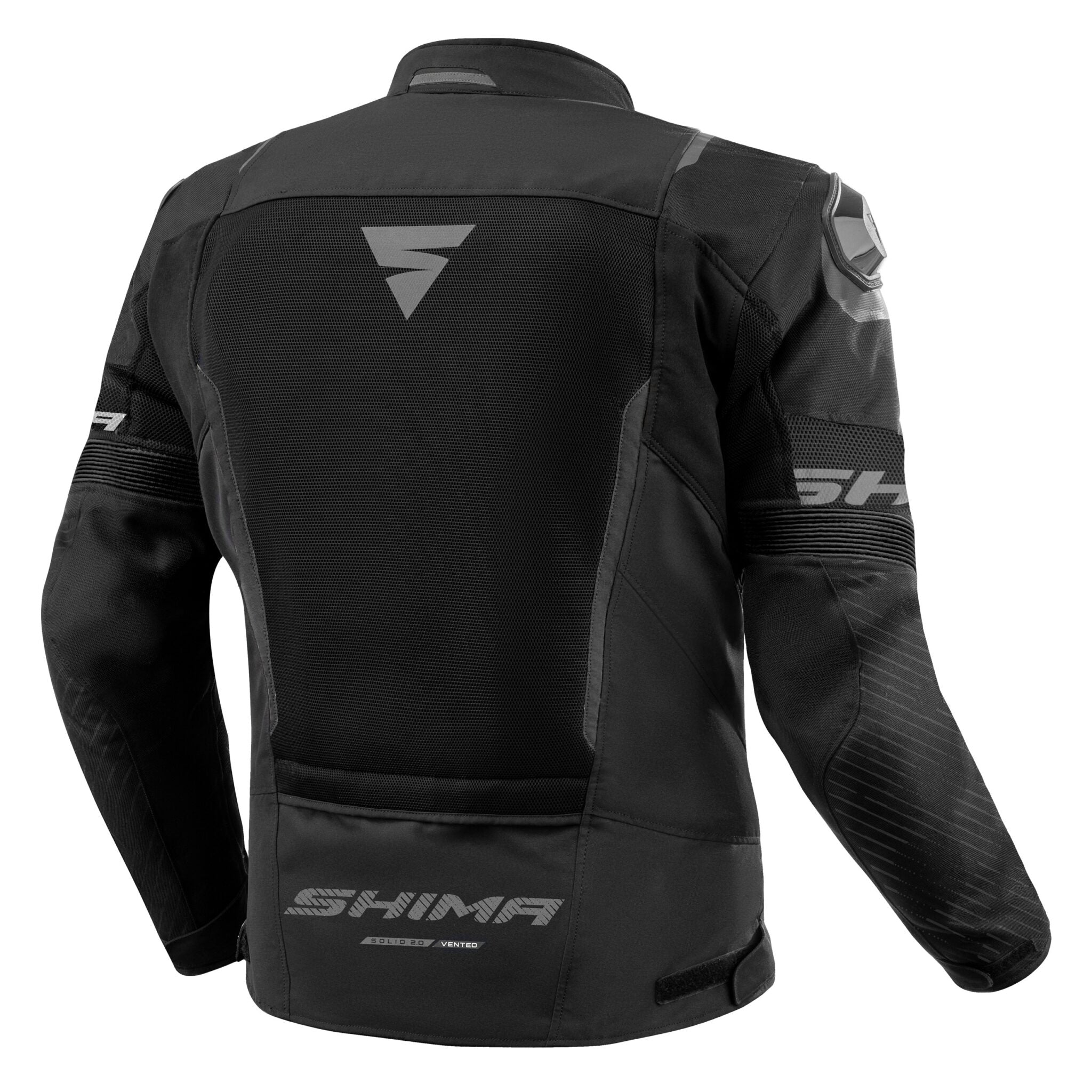 SHIMA SOLID 2.0 VENTED MEN'S MOTORCYCLE JACKET BLACK