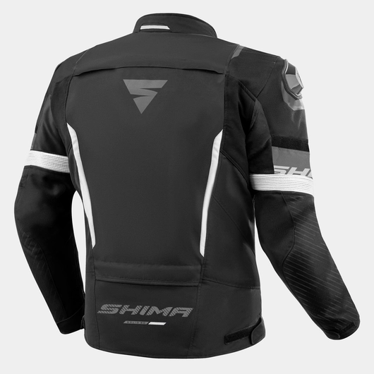 SHIMA SOLID 2.0 MEN'S MOTORCYCLE TEXTILE JACKET BLACK/WHITE
