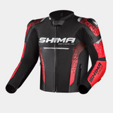 SHIMA STR 2.0 MOTORCYCLE LEATHER JACKET BRIGHT RED