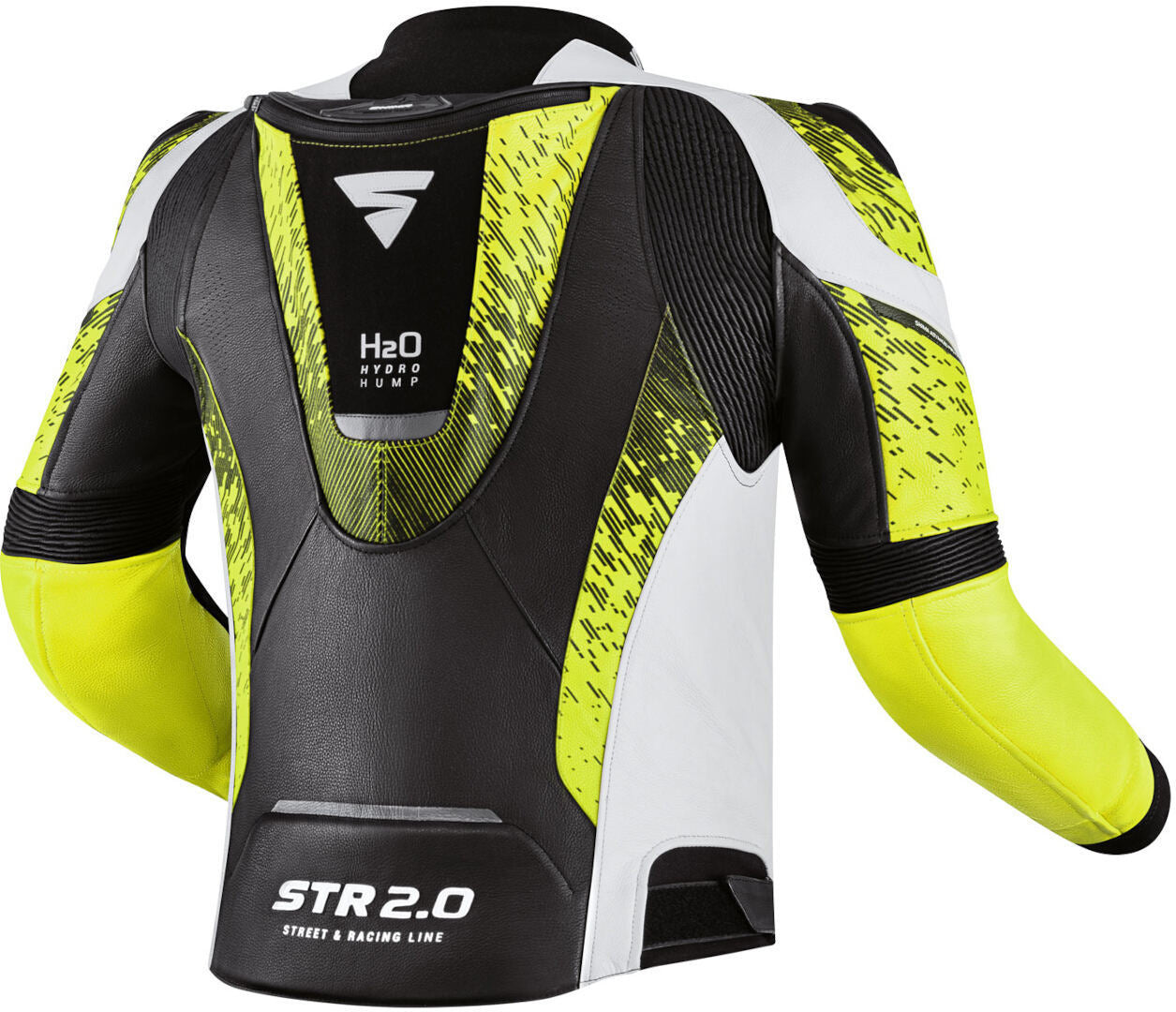 SHIMA STR 2.0 MEN MOTORCYCLE LEATHER JACKET FLUO