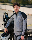 SHIMA JET MEN MOTORCYCLE JACKET GREY BLACK