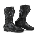 SHUA Super Tech Motorcycle Racing Leather Boots Black