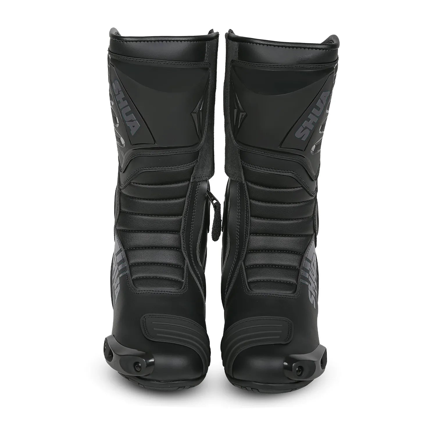 SHUA Super Tech Motorcycle Racing Leather Boots Black