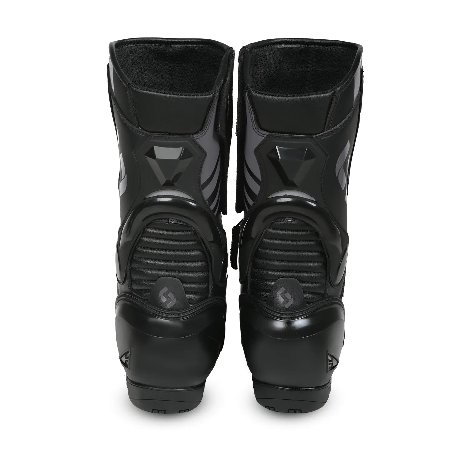 SHUA Super Tech Motorcycle Racing Leather Boots Black