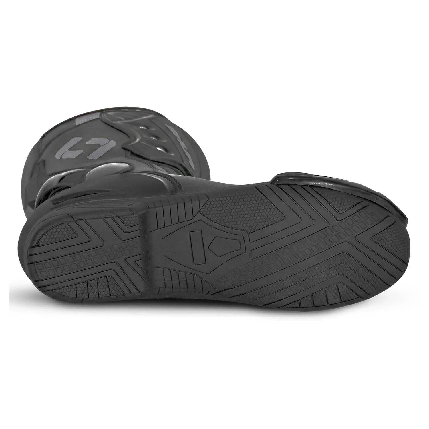 SHUA Super Tech Motorcycle Racing Leather Boots Black