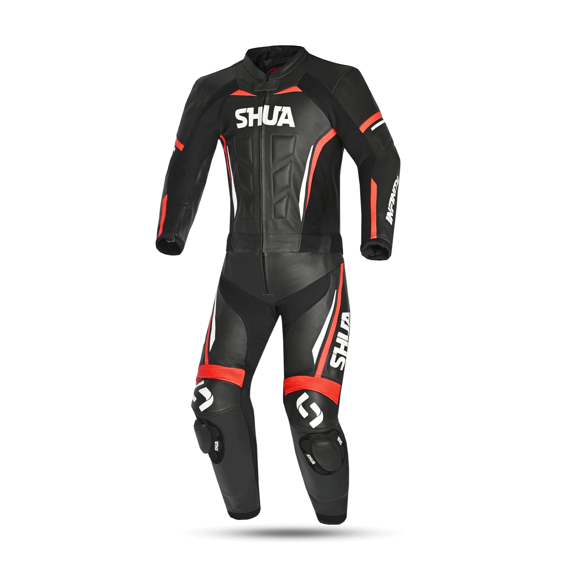 SHUA Infinity 2PC Motorcycle Racing Suit Black Red
