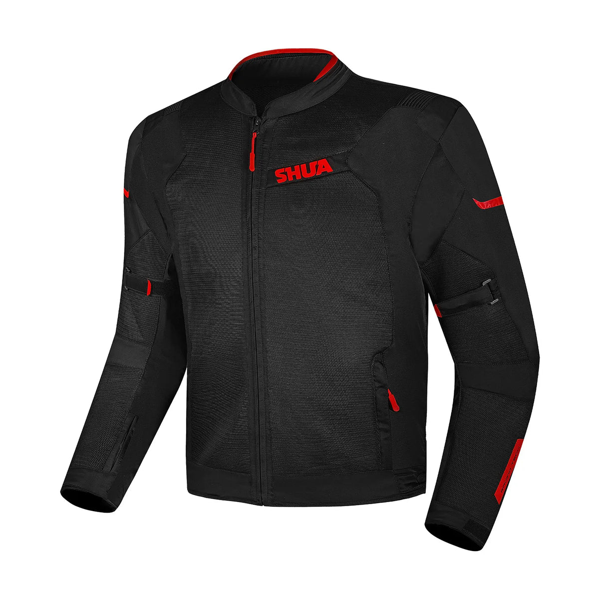 SHUA GRAVITY MESH LITE SUMMER MOTORCYCLE JACKET BLACK RED