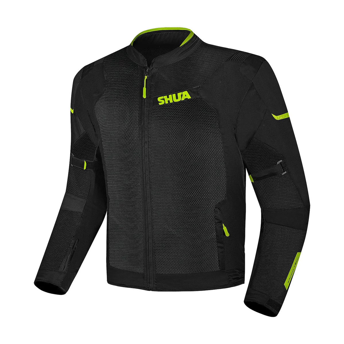 SHUA GRAVITY MESH LITE SUMMER MOTORCYCLE JACKET BLACK YELLOW