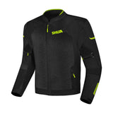 SHUA GRAVITY MESH LITE SUMMER MOTORCYCLE JACKET BLACK YELLOW