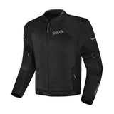 SHUA GRAVITY MESH LITE MAN MOTORCYCLE TEXTILE JACKET BLACK GREY