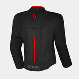 SHUA GRAVITY MESH LITE SUMMER MOTORCYCLE JACKET BLACK RED