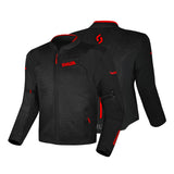 SHUA GRAVITY MESH LITE SUMMER MOTORCYCLE JACKET BLACK RED