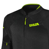 SHUA GRAVITY MESH LITE SUMMER MOTORCYCLE JACKET BLACK YELLOW