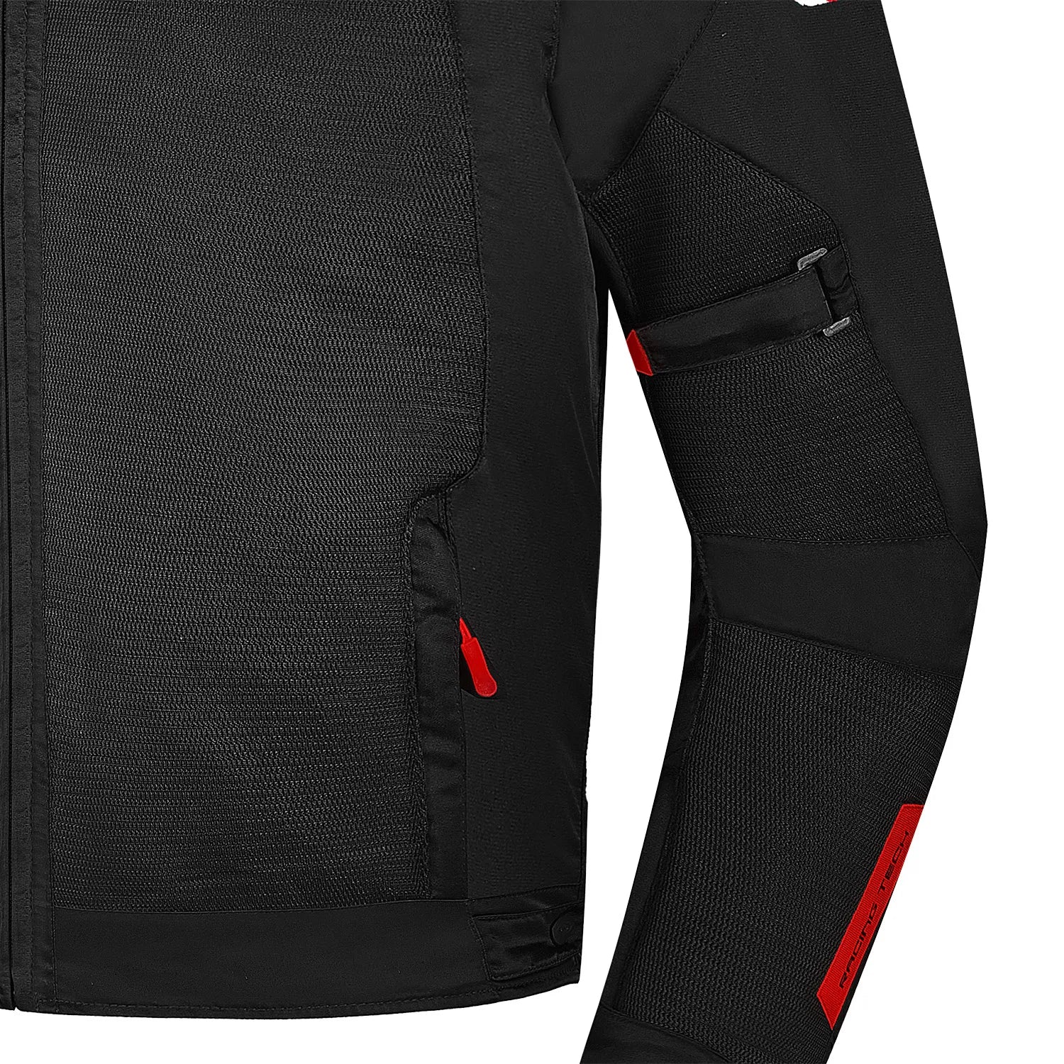SHUA GRAVITY MESH LITE SUMMER MOTORCYCLE JACKET BLACK RED