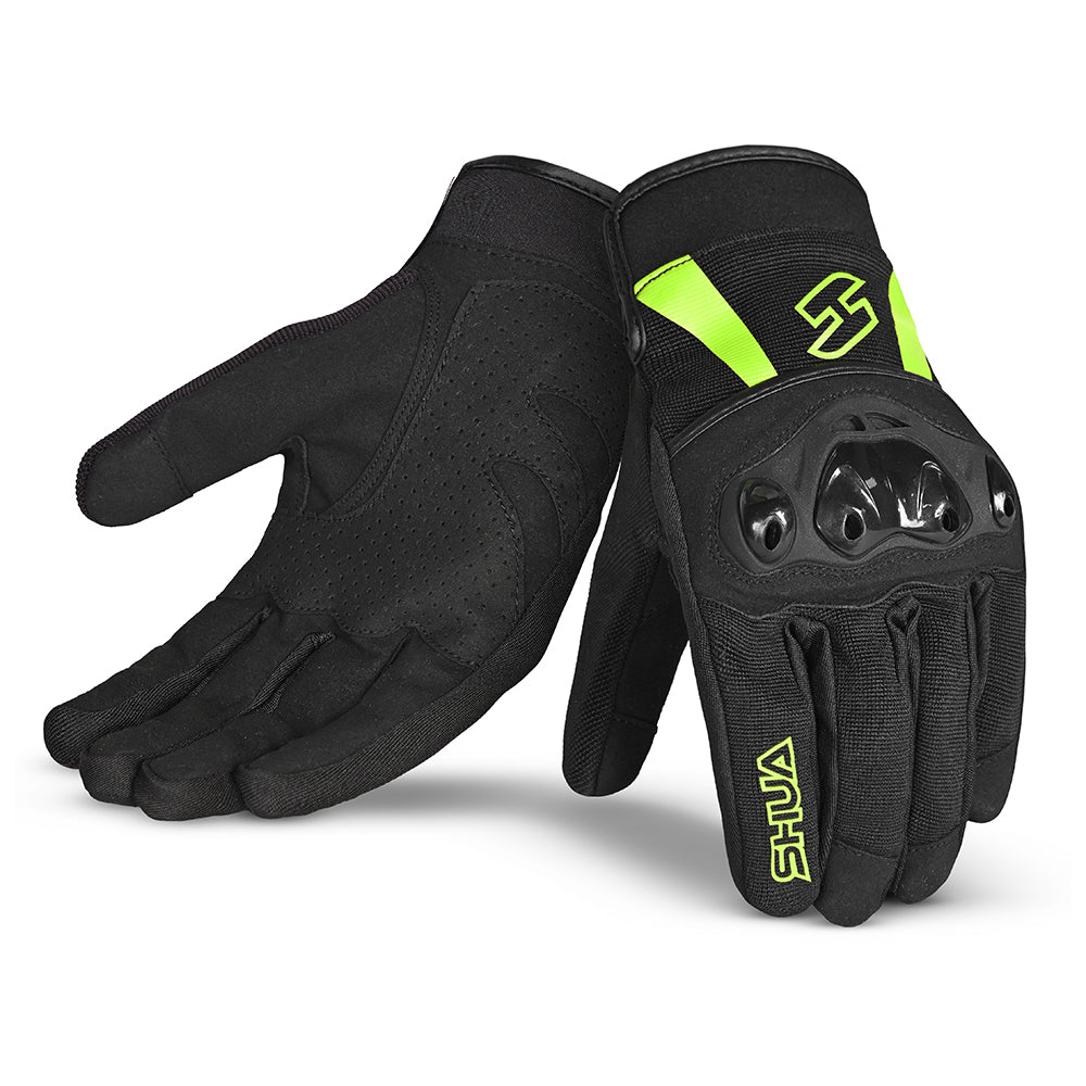 SHUA Shot - Gloves - Black Yellow Flouro 