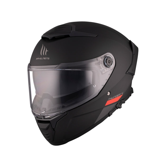 MT Thunder 4 SV Plain Full Face Motorcycle Helmet Black