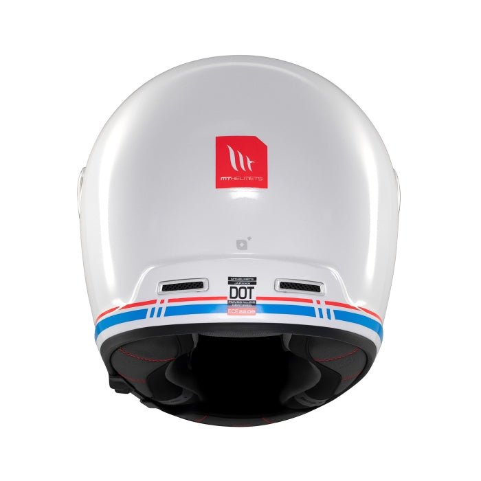 MT Jarama SV Plain Full Face Motorcycle Helmets White