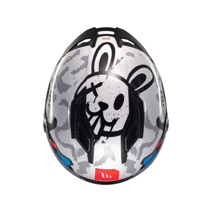 MT Stinger 2 Yozu Full Face Motorcycle Helmet Blue White