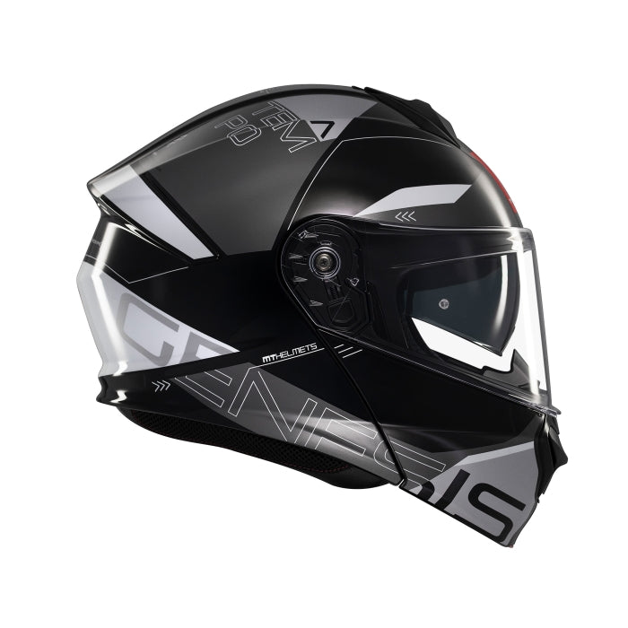 MT Genesis Atempo Motorcycle Modular Helmet Black