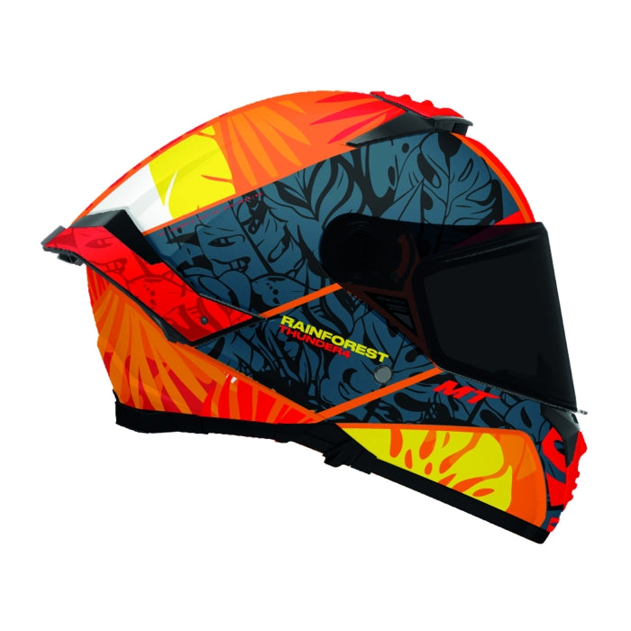 MT Thunder 4 SV Rainforest Full Face Motorcycle Helmet Orange