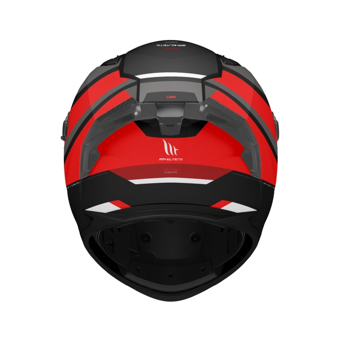 MT Braker SV Chento Touring Motorcycle Helmets Matt Black Red