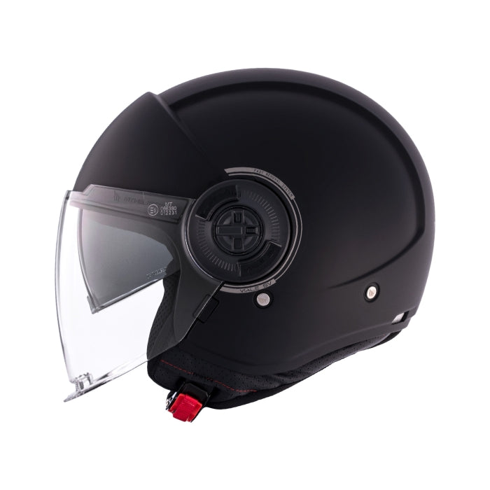 MT Viale Solid Motorcycle Open Face Helmet Matt Black