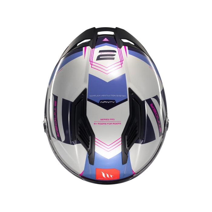 MT Stinger 2 Tron Full Face Motorcycle Helmet Pink Purple