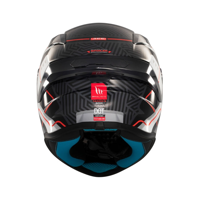 MT Targo S Brik Sports Motorcycle Full Face Helmet Black White