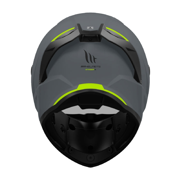 MT Stinger 2 Motorcycle Full Face Helmet Titanium Matt Grey