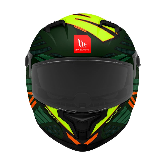 MT Braker SV Zebra Sports Motorcycle Helmets Matt Black Green