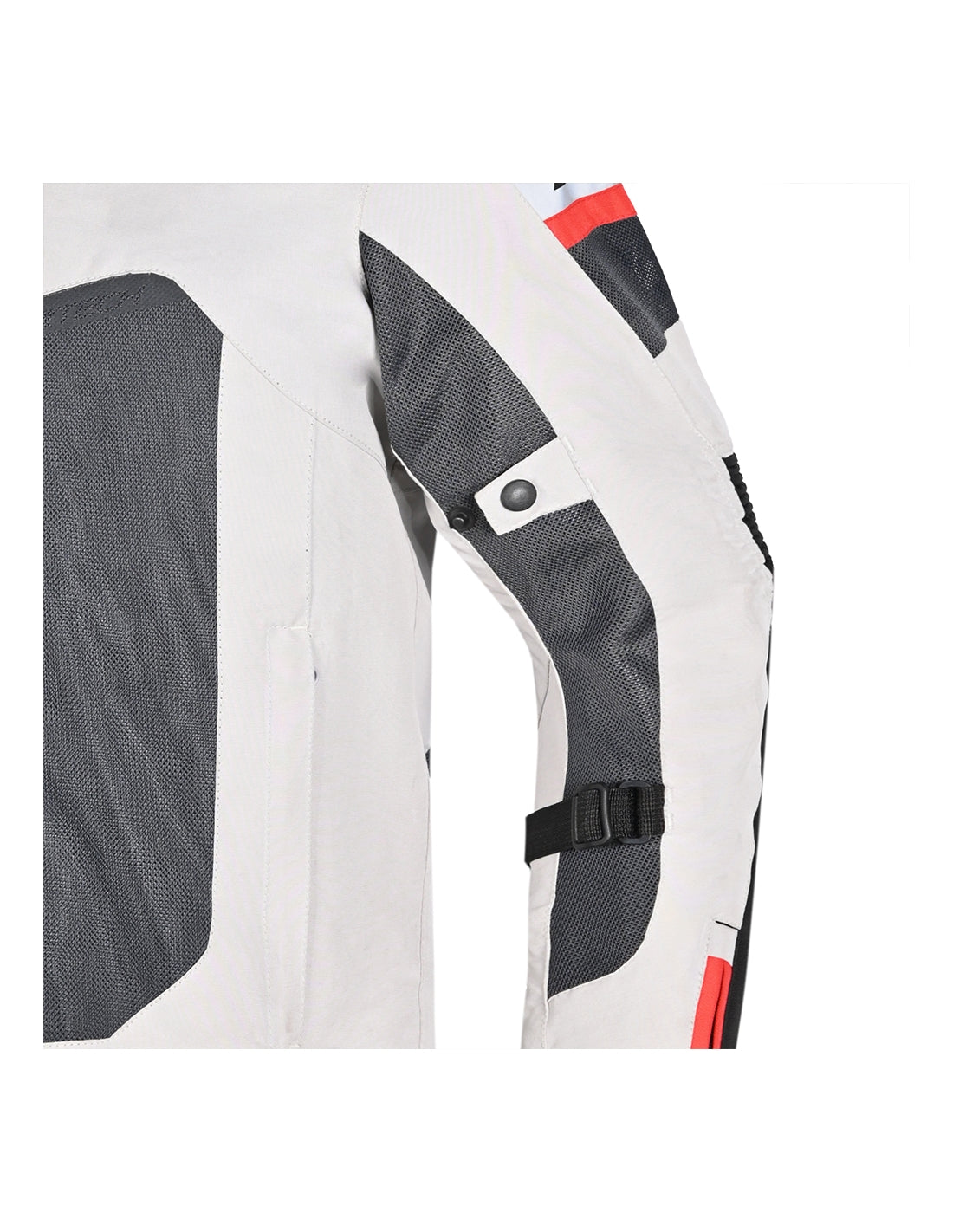 R-TECH - Spiral Mesh Textile Jacket in White/Gray/Red 