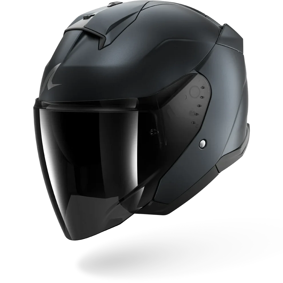 SHARK SKWAL JET Dark Shadow Casco Estera de acero azul mate