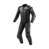 Spyke Estoril 1PC Motorcycle Racing Leather Suit Black Anthracite