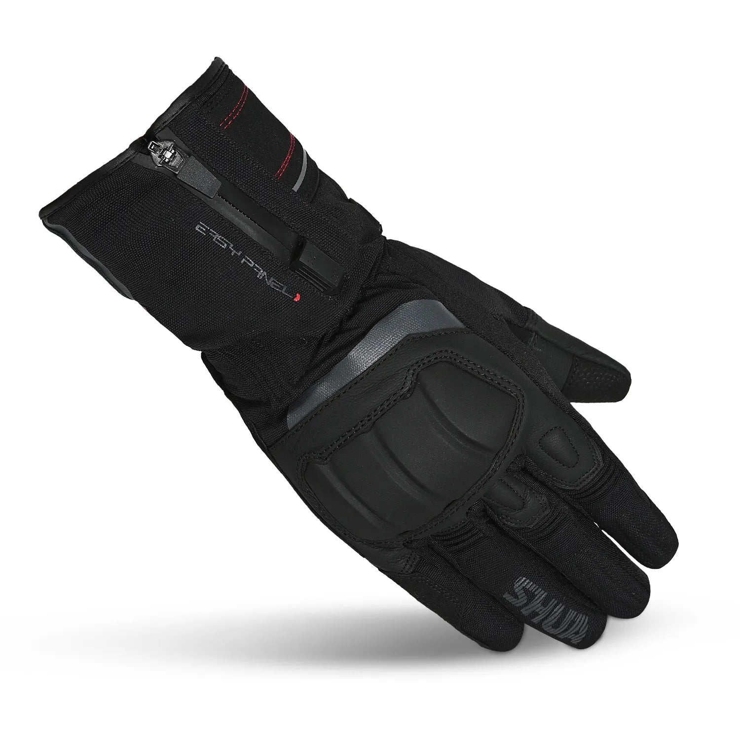 SHUA Thermal Thaw Motorcycle Gloves Black Yellow Fluro