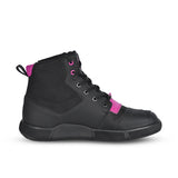 SHUA Oddin Women Urban Motorcycle Boots Black Fuchsia