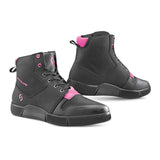 SHUA Oddin Women Urban Motorcycle Boots Black Fuchsia