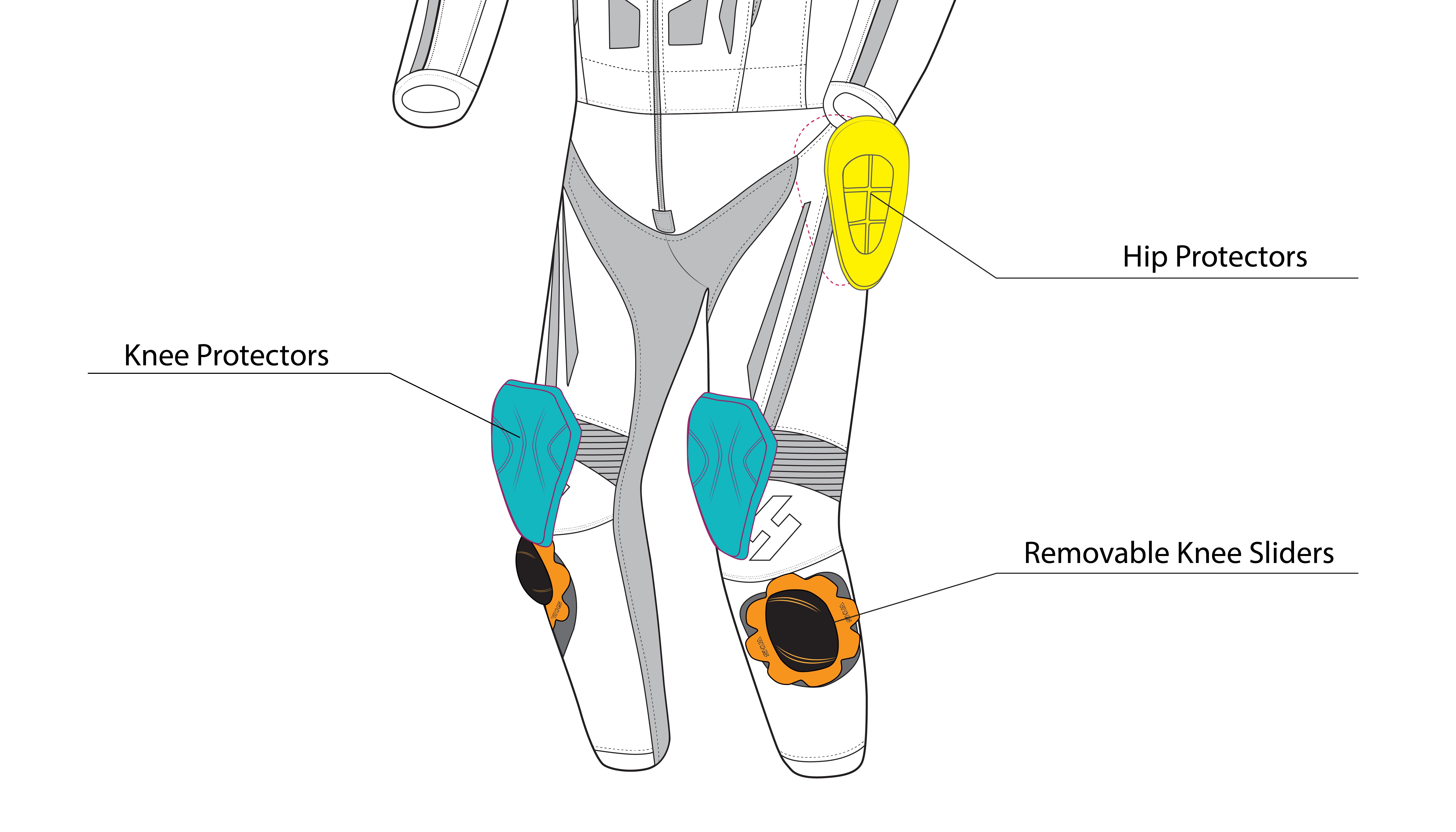 SHUA Infinity 2PC Motorcycle Racing Suit Black Blue