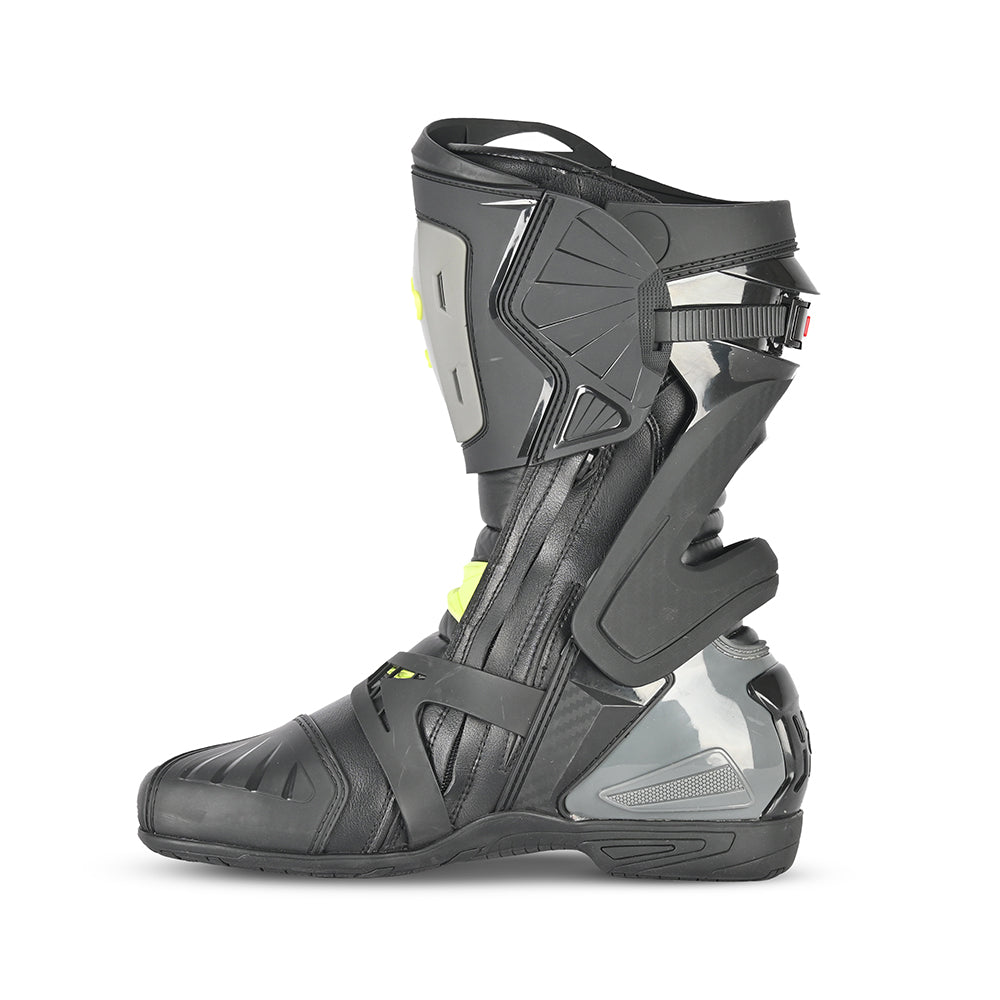 BELA RACE PRO (R-6) RACING MOTORCYCLE BOOTS  BLACK GREY YELLOW