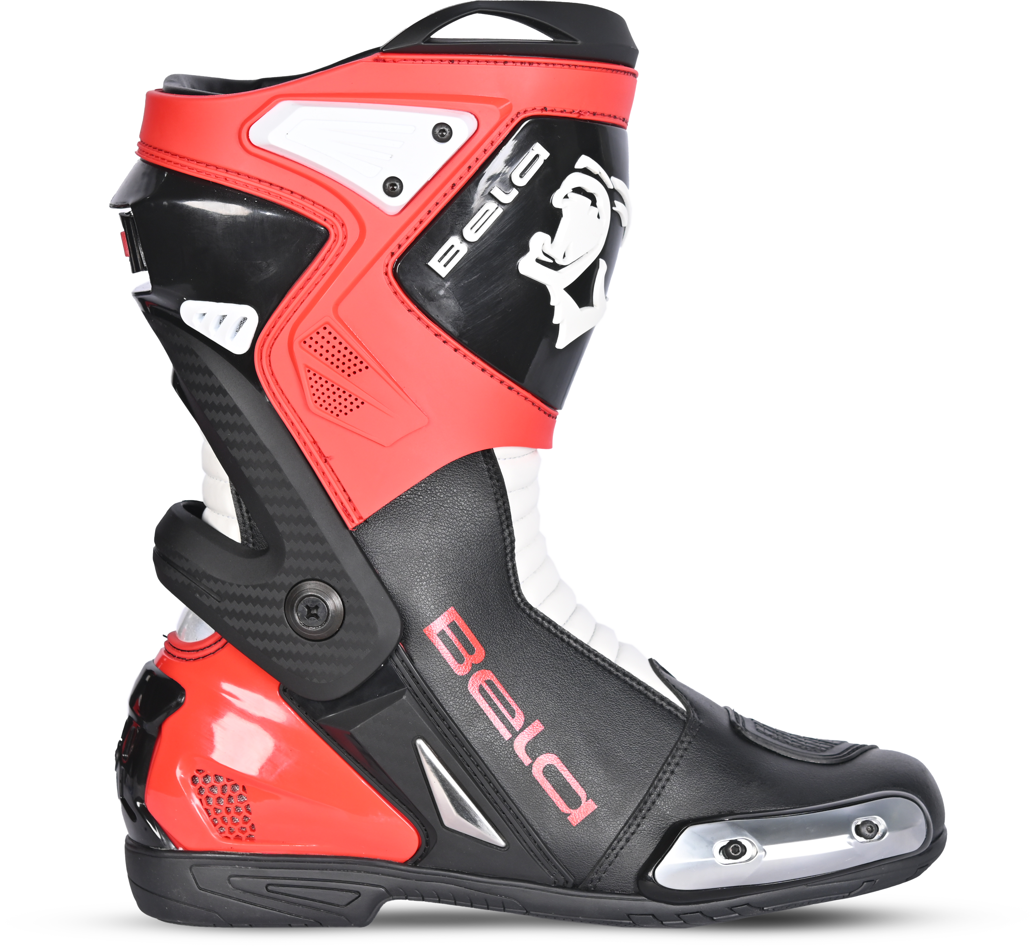 Bela Turbo Track - urban motorcycle boots - black red - MaximomotoUK