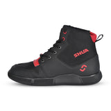 SHUA Oddin Urban Men's Motorcycle Boots Black Red
