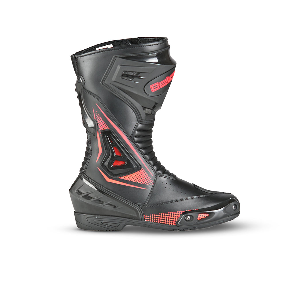 BELA Master Man Motorcycle Racing Boot Black Red